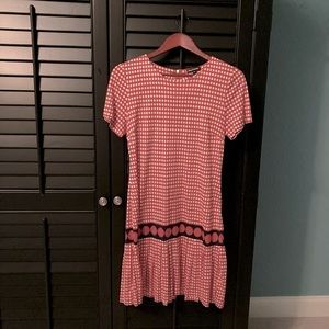 Size Medium summer splash drop waist dress